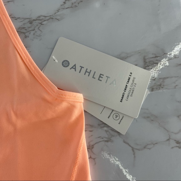 Athleta Shanti Crop Tank Top Long Line Beach Peach Plus Size 1X New Tags - Picture 7 of 7